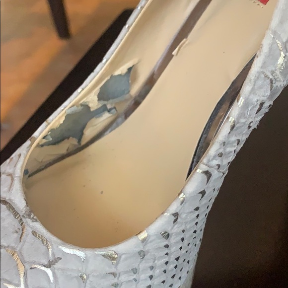 Saks Fifth Ave signature peep toe platform heels - Picture 8 of 8